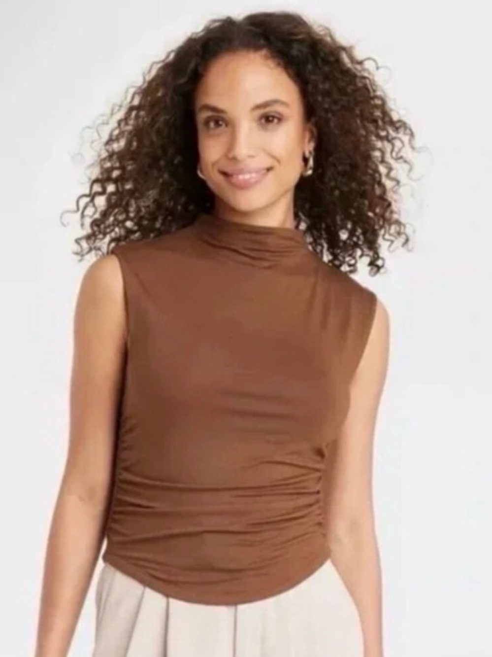 ✨ XL A New Day Brown Sleeveless Women's Top ✨ SALE 3 for $15!